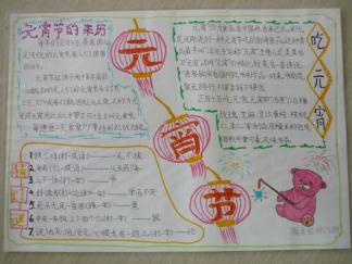 元宵节的来历手抄报版面设计图