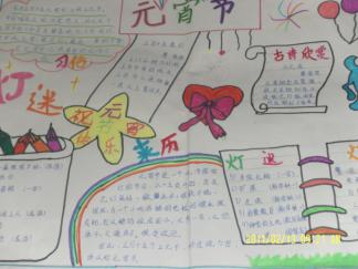 元宵节快乐手抄报版面设计图