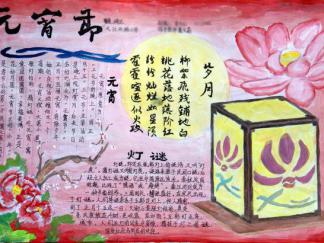 元宵节灯谜手抄报版面设计图