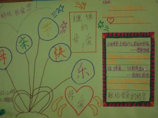 缠绵的母爱手抄报版面设计图