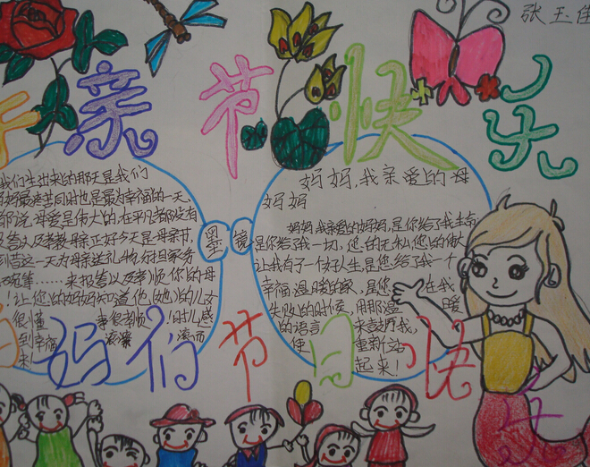 母亲节手抄报版面设计图-母亲节快乐图片2
