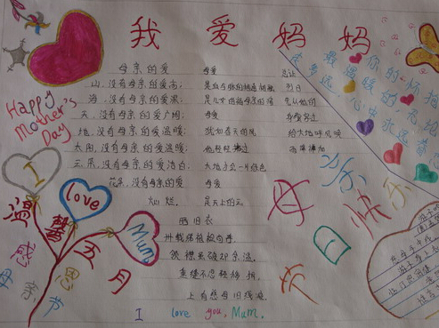 小学生手抄报母亲节-我爱妈妈图片2