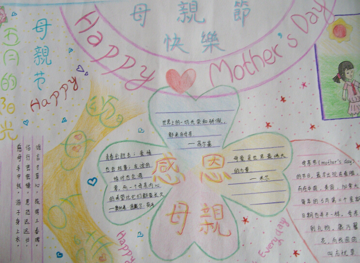 好看的母亲节手抄报-母亲节快乐图片2