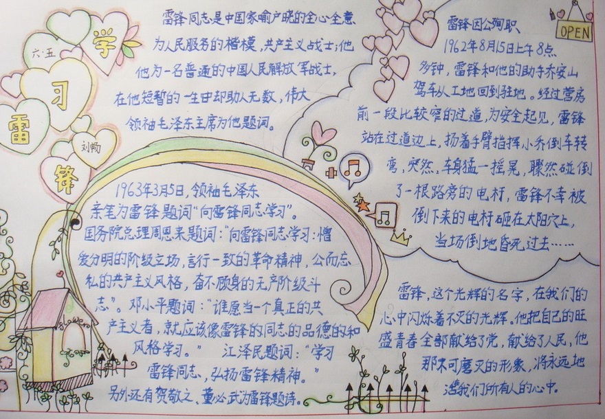 好看的学雷锋手抄报图片-学习雷锋同志图片2