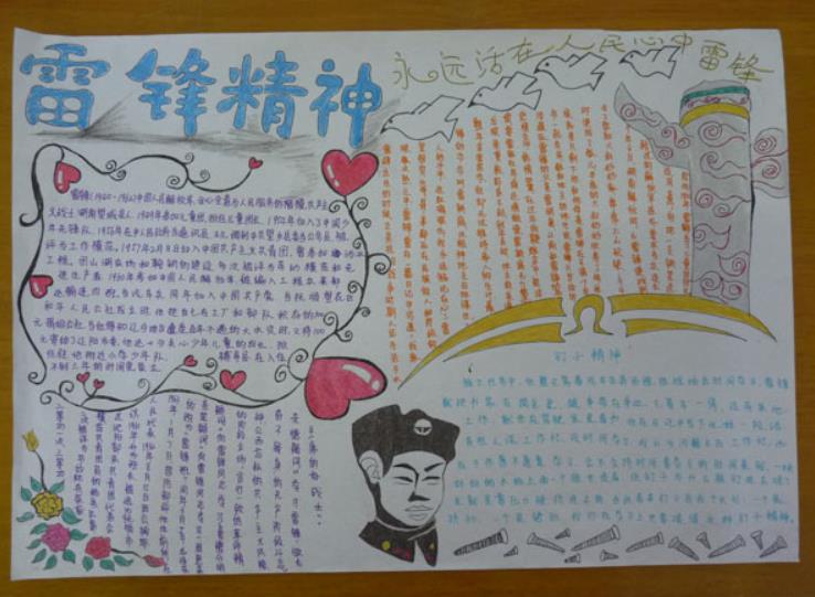 弘扬雷锋精神手抄报图片-永远的雷锋图片1