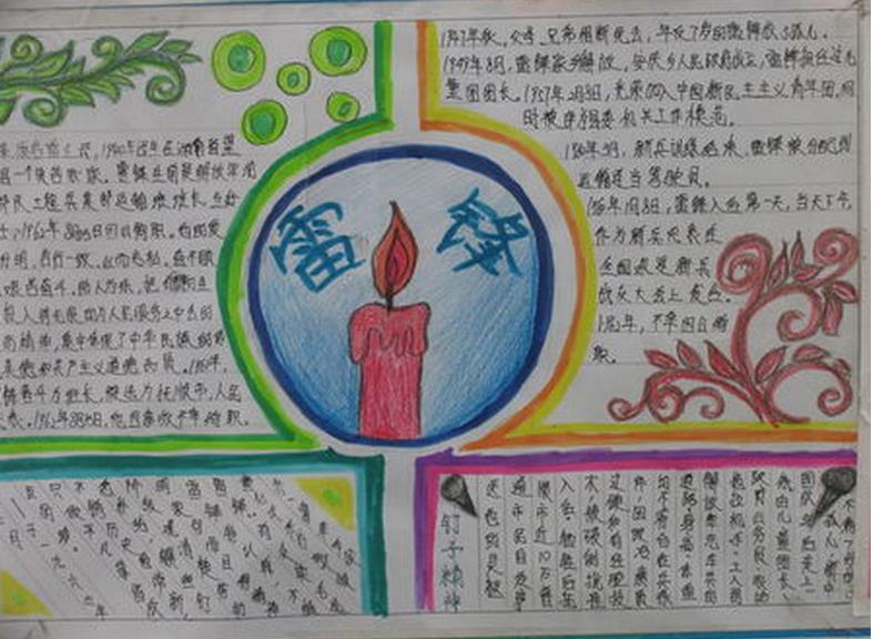 学雷锋手抄报版面设计-蜡炬成灰图片1