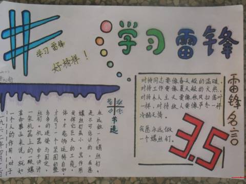 雷锋手抄报图片大全-学习雷锋图片1