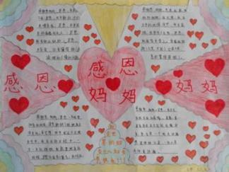 感恩妈手抄报版面设计图