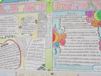 学雷锋树新风手抄报版面设计图二