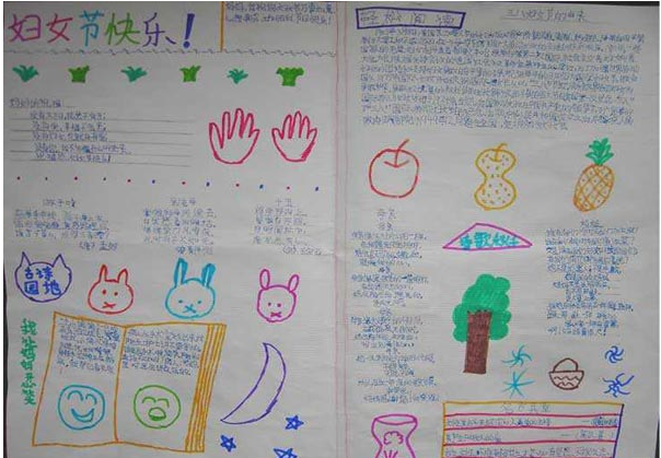 关于妇女节的手抄报素材-妇女节快乐图片1