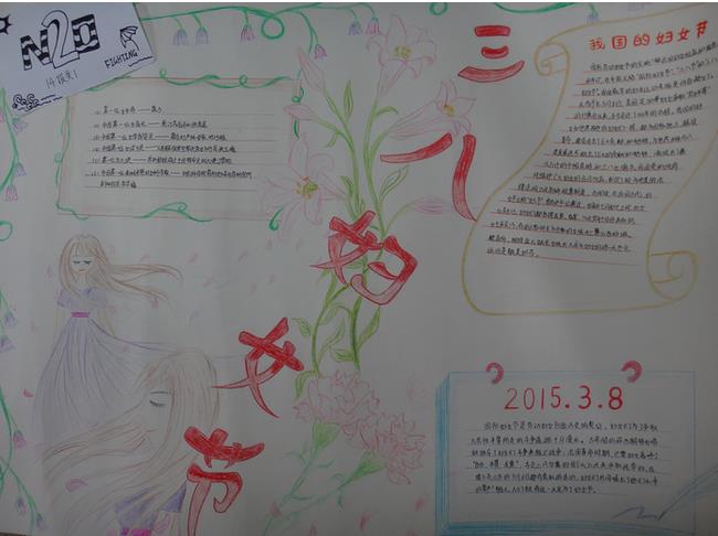 简单好看的妇女节手抄报-我国的妇女节 图片1