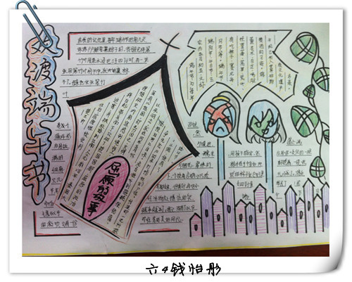 欢度端午节关于端午节的手抄报版面设计图图片1