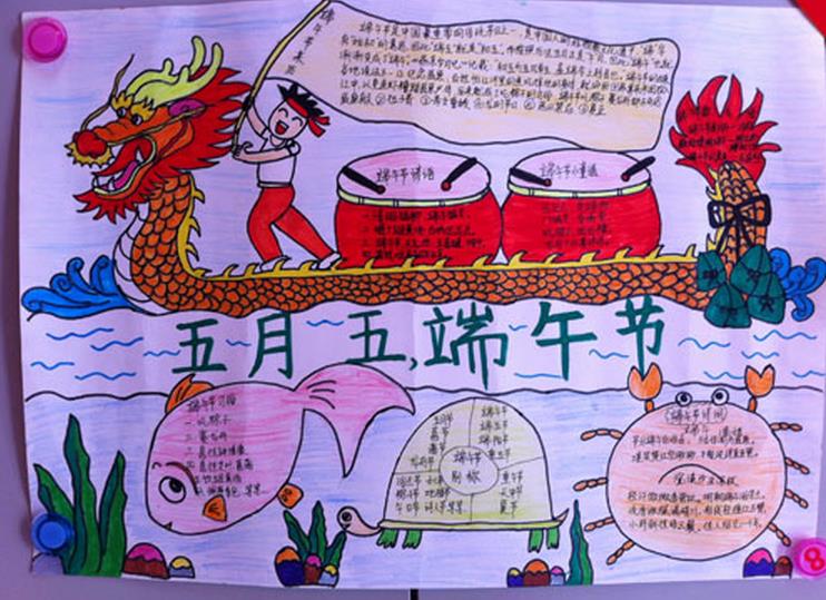 2016端午节手抄报版面设计图-五月五端午节图片1