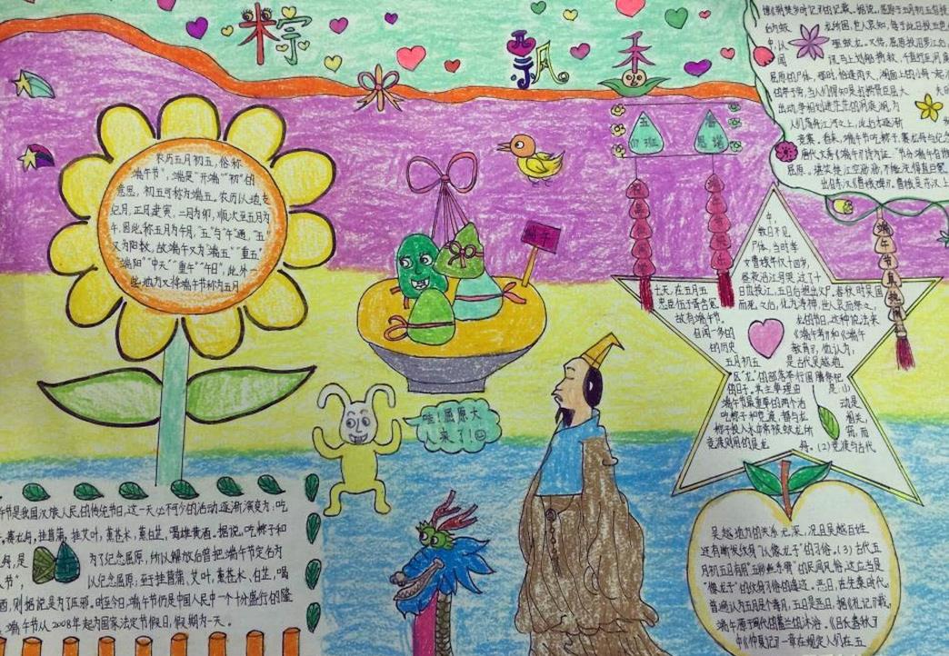 端午节手抄报版面设计图-粽飘香图片2