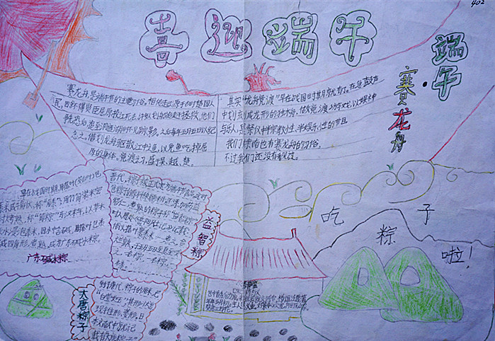 喜迎端午手抄报图片 关于端午节的手抄报图片2