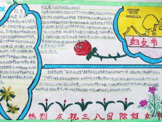 热烈庆祝三八国际妇女节手抄报版面设计图