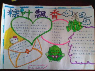 简单好看的端午节手抄报版面设计图