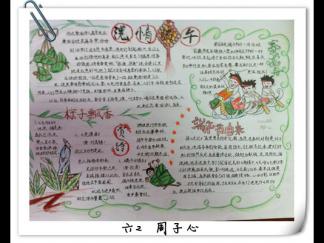 六年级端午节手抄报版面设计图一