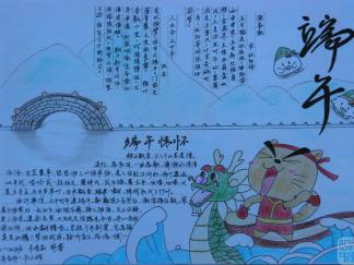 简单好看的端午节手抄报版面设计图一