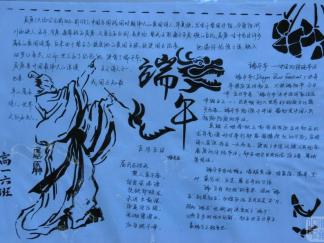 屈原与端午手抄报版面设计图