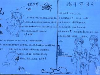 端午习俗手抄报版面设计图