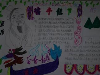 小学生端午节手抄报版面设计图三