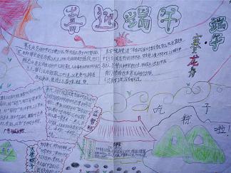 喜迎端午手抄报版面设计图