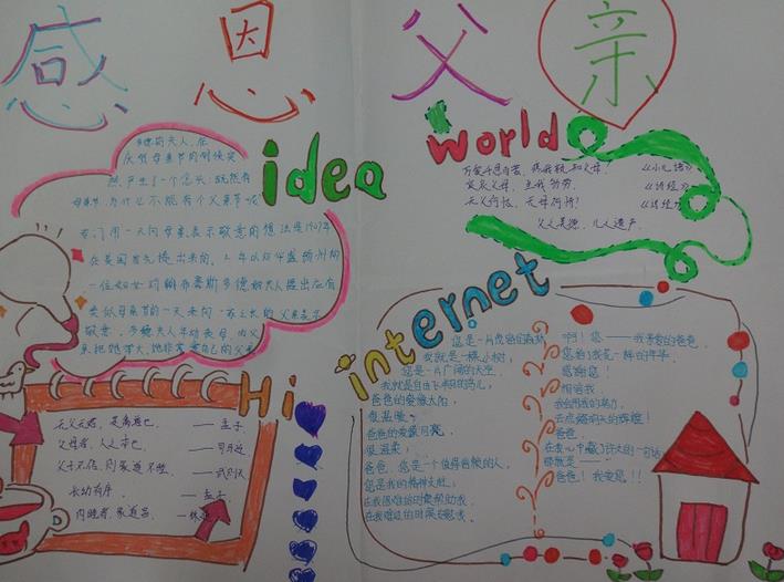 关于父亲节的手抄报素材-感恩父亲图片1