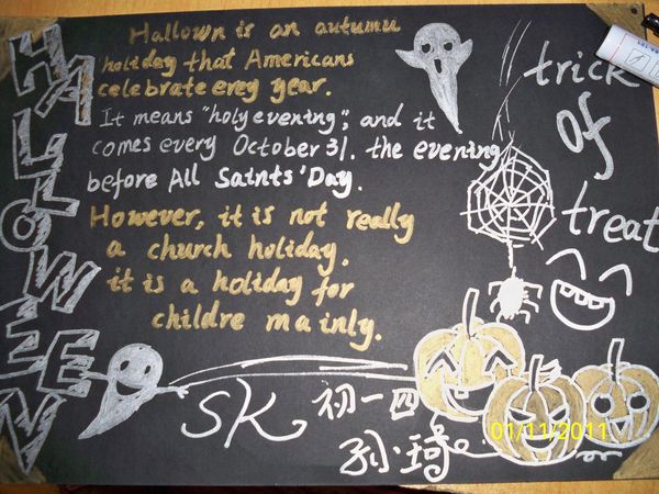 万圣节英语手抄报,关于万圣节的手抄报图片1