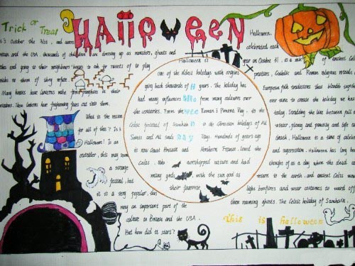 简单漂亮的万圣节手抄报,万圣节手抄报图片图片1