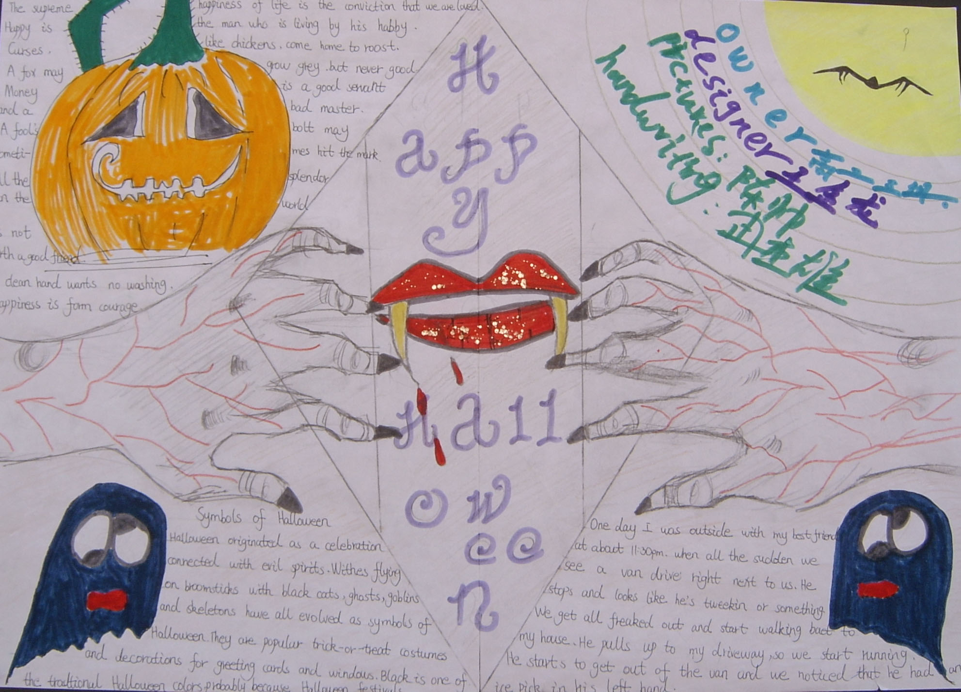 万圣节英语手抄报,节日手抄报在线看图片1