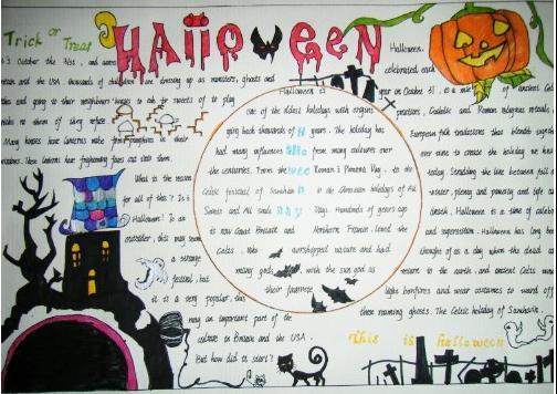 万圣节手抄报图片-我们的万圣节图片1