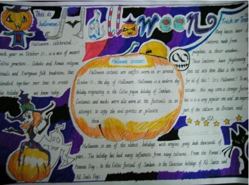 万圣节英语手抄报-万圣节快乐图片1