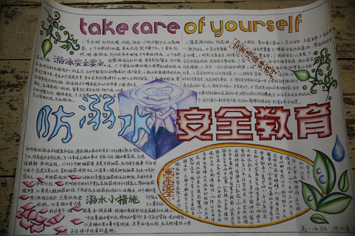 防溺水安全教育手抄报版面设计图图片1