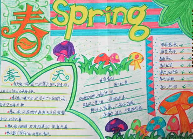 美丽的春天手抄报设计图-春夜喜雨图片1