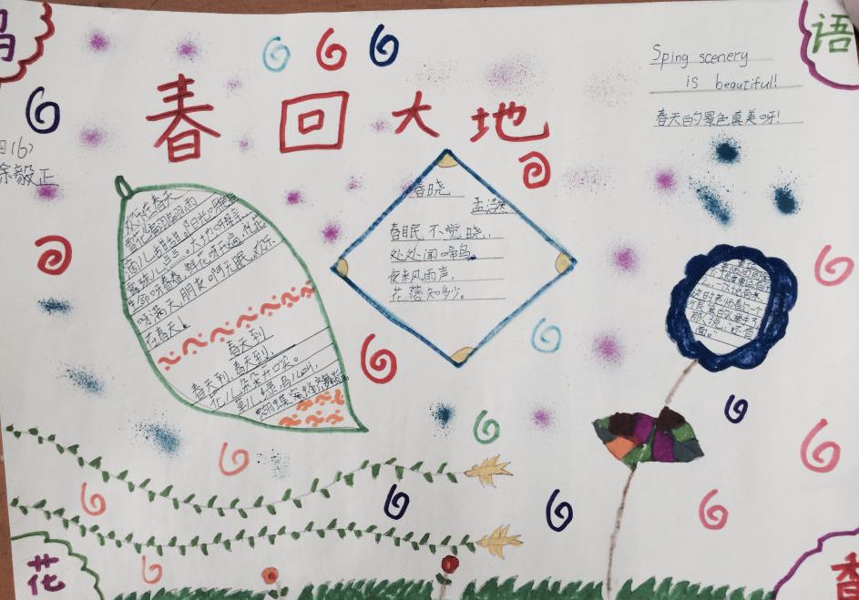 小学生春天主题手抄报-春回大地图片1