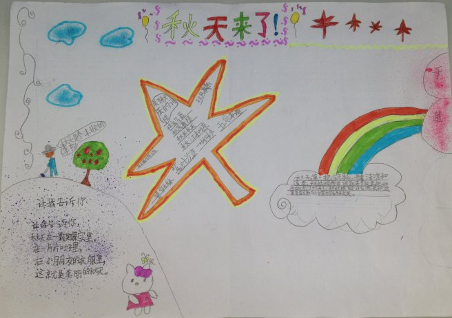 最美的秋天手抄报作品在线赏析图片1