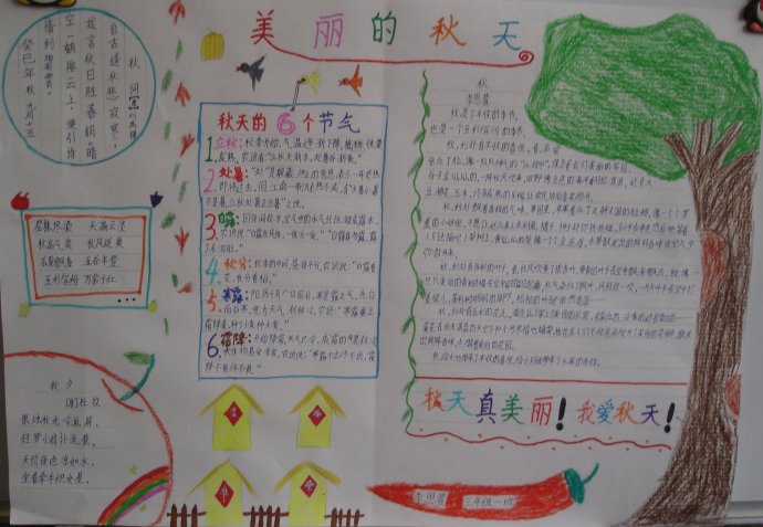 走进秋天手抄报,美丽的秋天手抄报在线看图片1