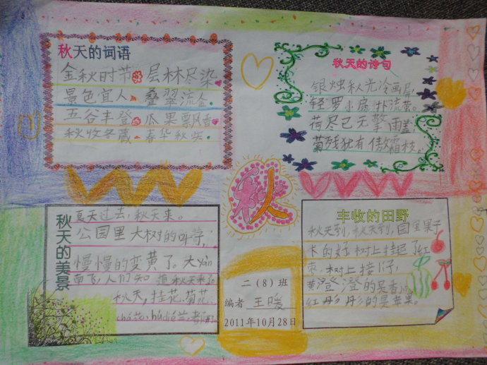 美丽的秋天手抄报图片,秋天手抄报图片图片1