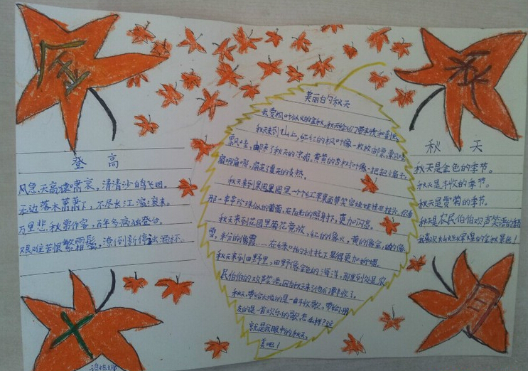 秋天手抄报图片大全-金秋十月图片1