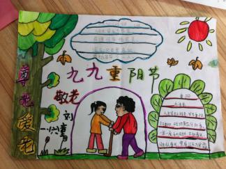 漂亮的重阳节手抄报版面设计图