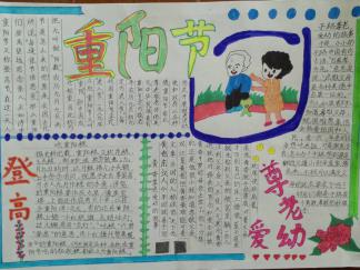 九九重阳节手抄报版面设计图