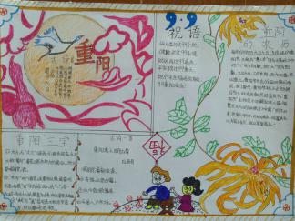 关于九九重阳节手抄报版面设计图