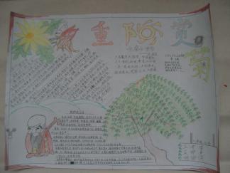 重阳节尊老敬老手抄报版面设计图