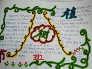 植树节手抄报版面设计图