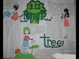 精美的植树节手抄报版面设计图