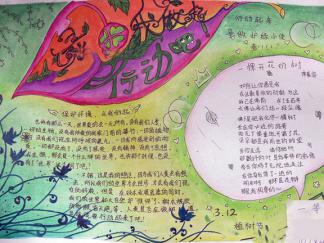 植树节手抄报版面设计图二