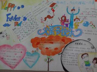 漂亮的父亲节手抄报版面设计图