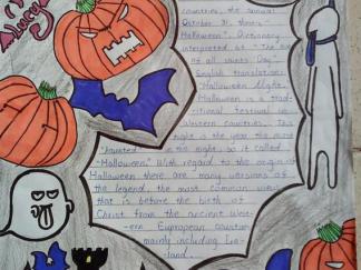 开心的万圣手抄报版面设计图