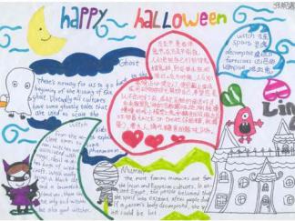 快乐万圣手抄报版面设计图